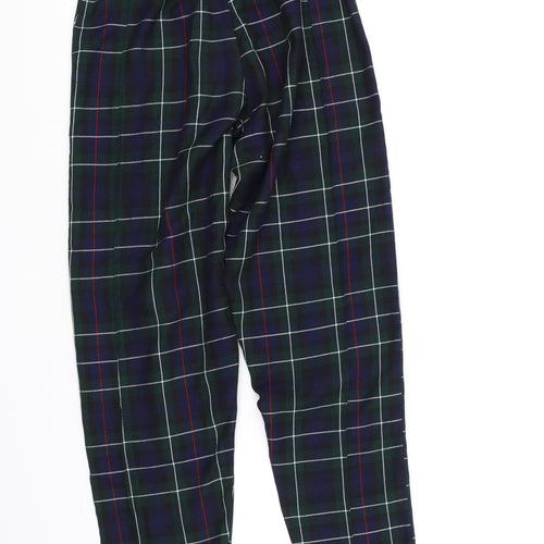 herts & bows Girls Green Check  Chino Trousers Size 6 Years