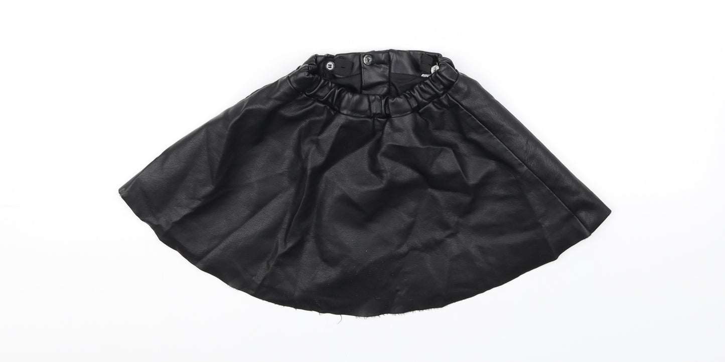 H&M Girls Black   A-Line Skirt Size 5-6 Years