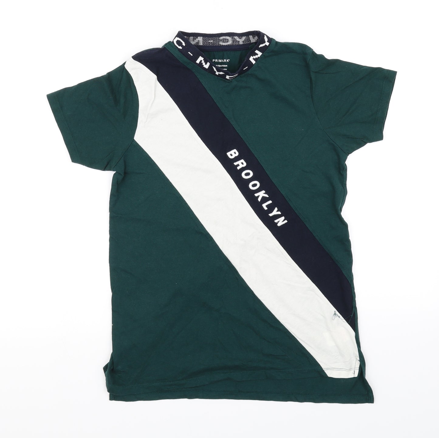 Primark Boys Green   Basic T-Shirt Size 11-12 Years