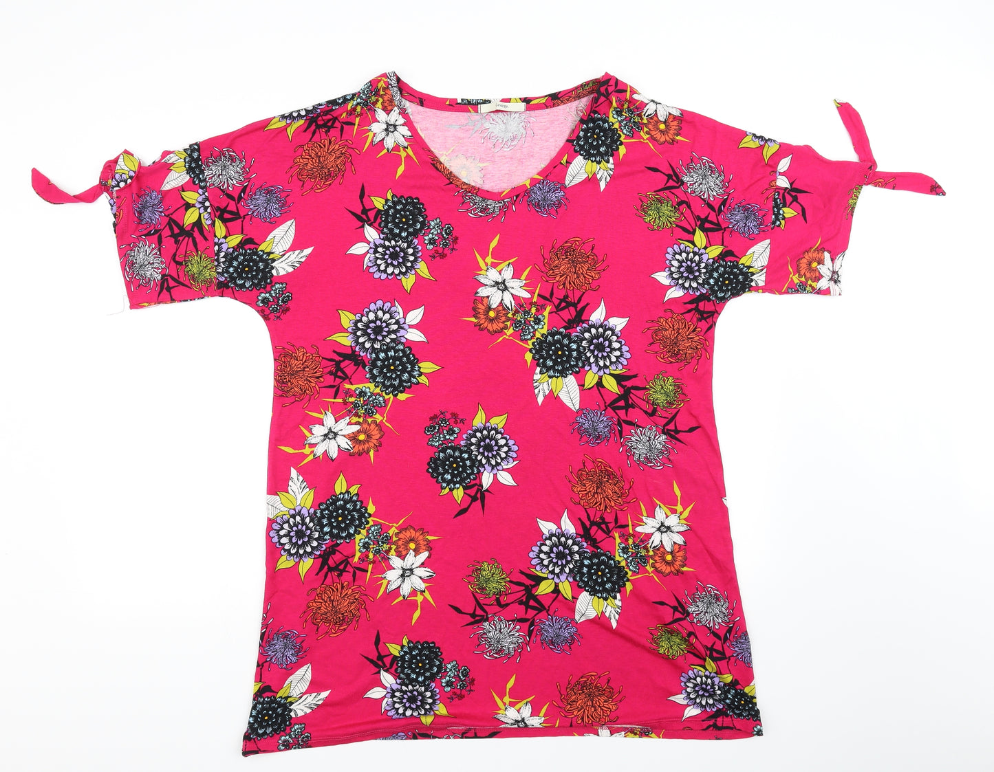George Womens Red Floral  Basic T-Shirt Size 18