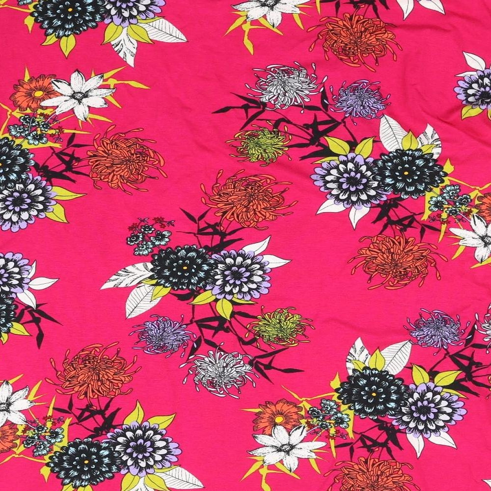 George Womens Red Floral  Basic T-Shirt Size 18