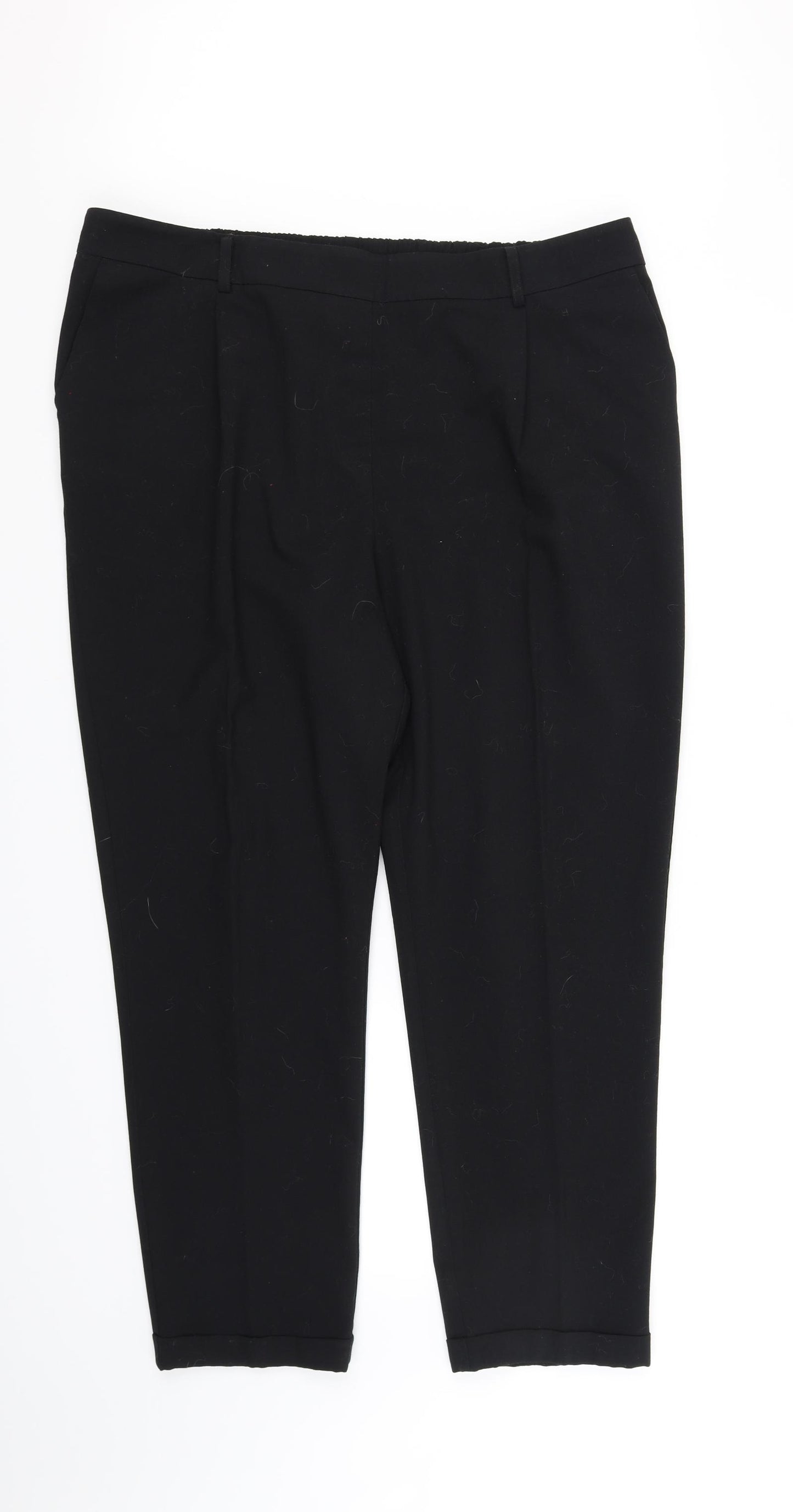Papaya Womens Black   Trousers  Size 18 L27 in