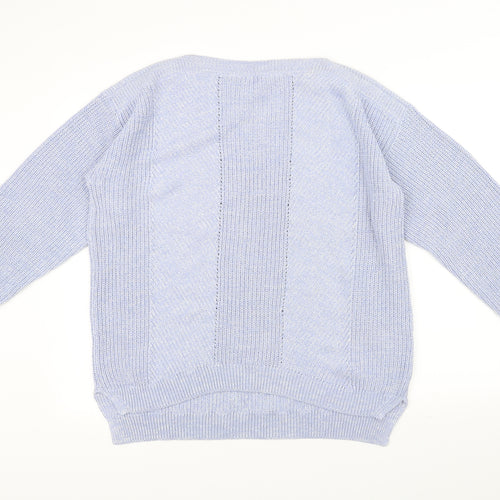M&s Womens Blue   Pullover Jumper Size L
