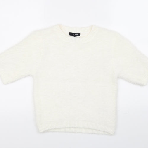 New Look Womens White   Pullover Jumper Size M