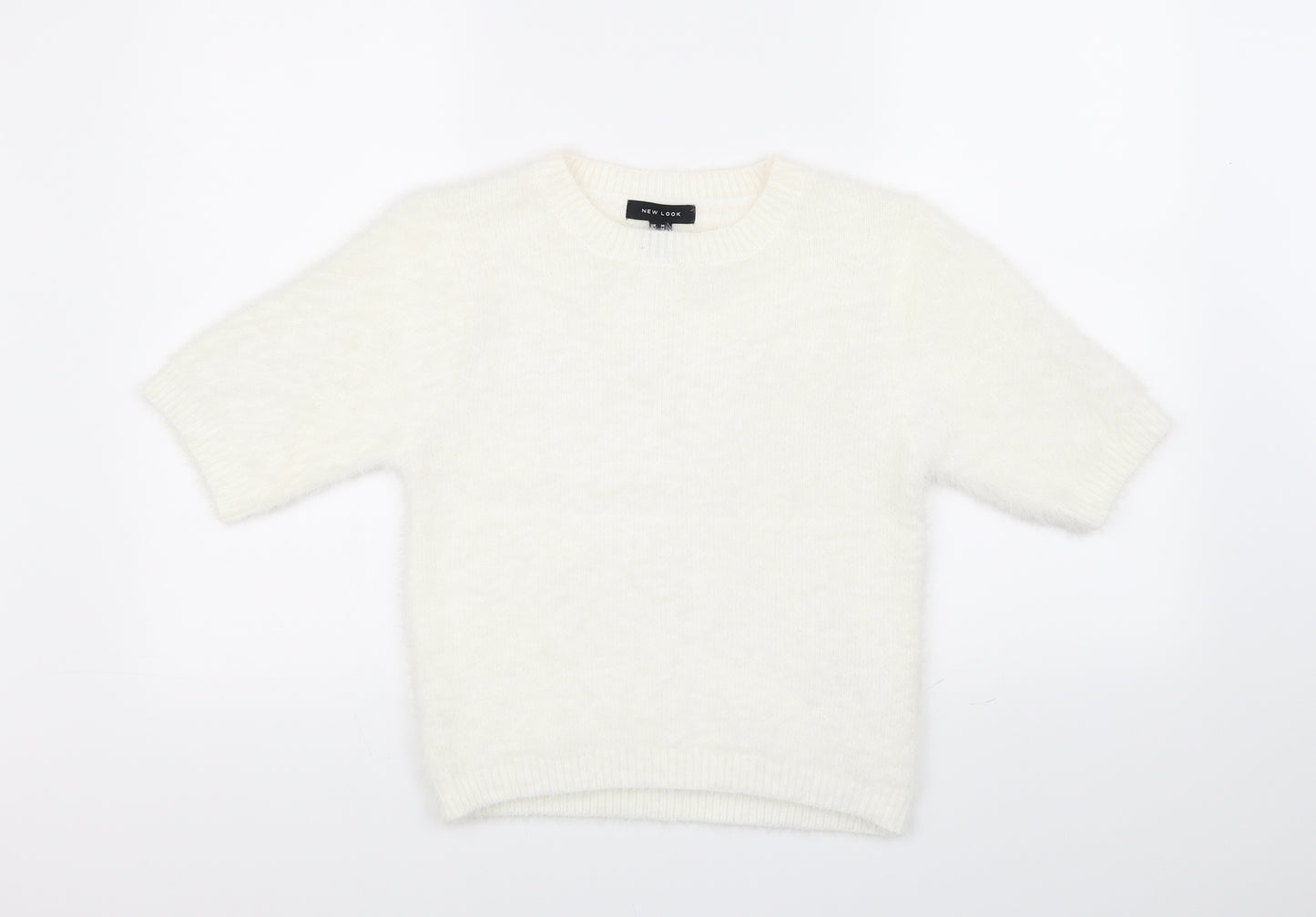 New Look Womens White   Pullover Jumper Size M