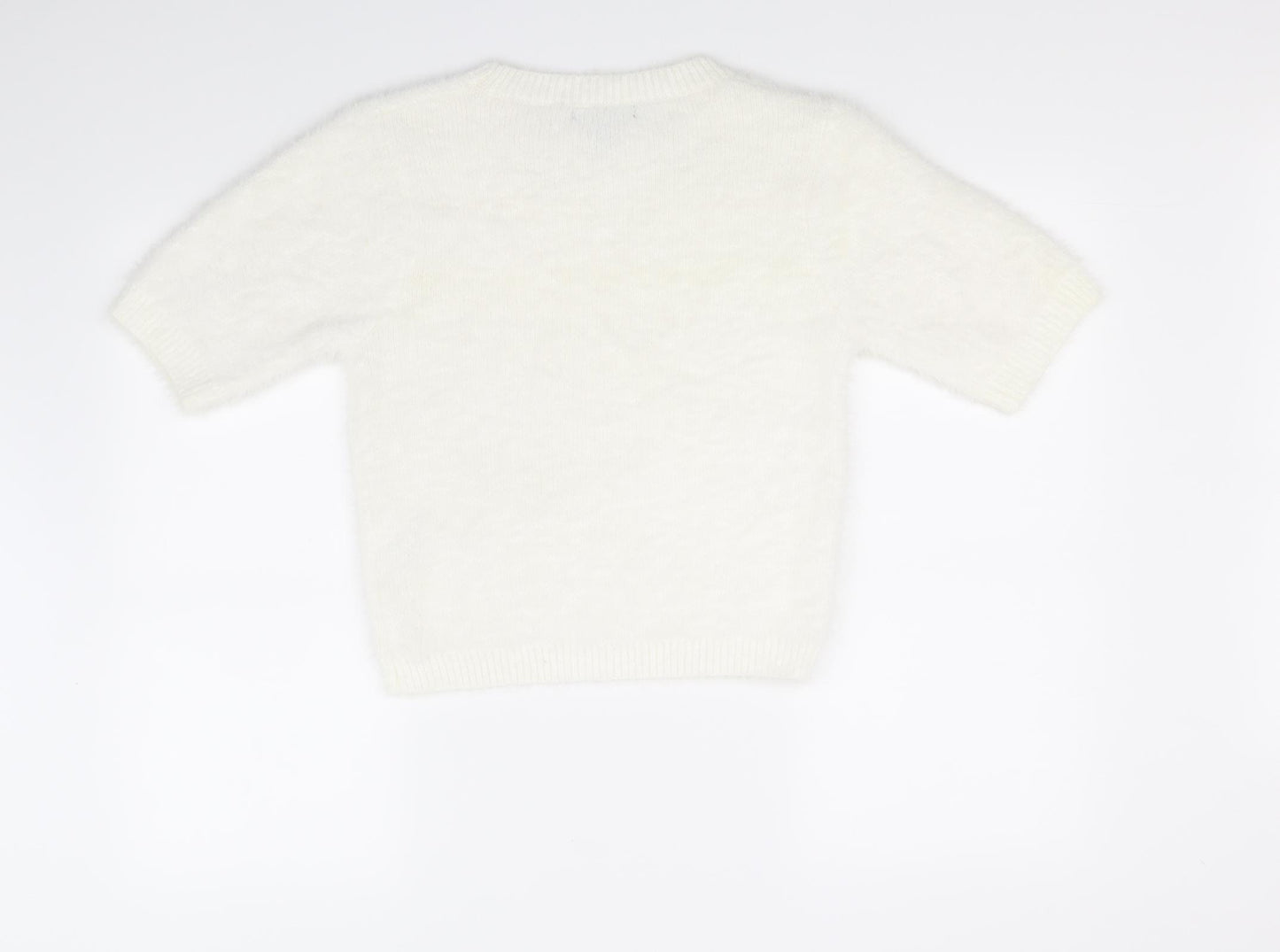 New Look Womens White   Pullover Jumper Size M