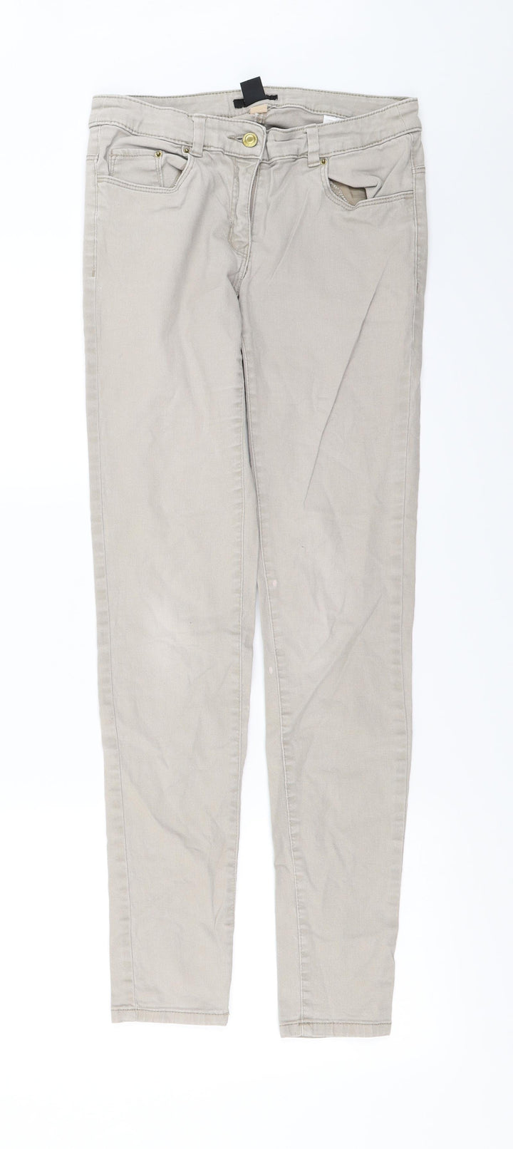 H&M Womens Beige Skinny Jeans Size 6 L27 in
