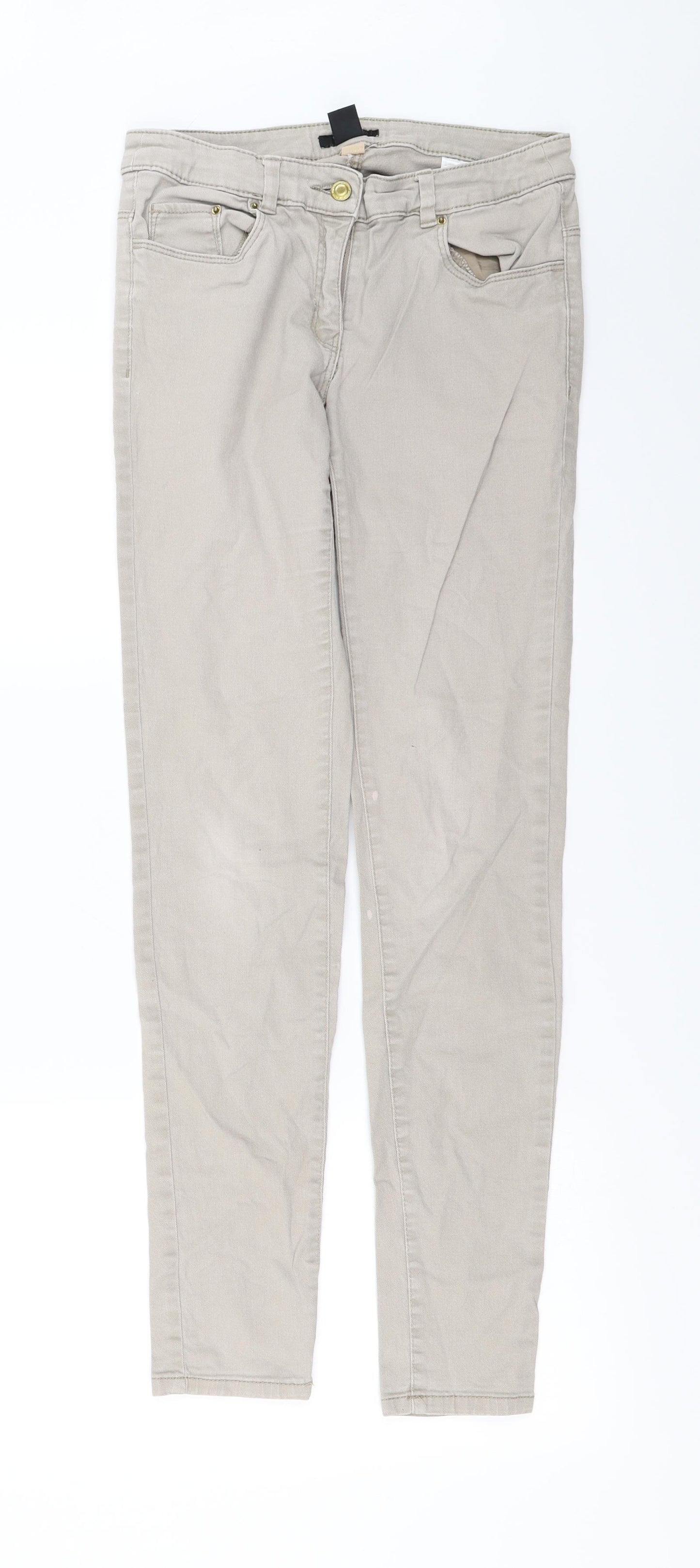 H&M Womens Beige   Skinny Jeans Size 6 L27 in