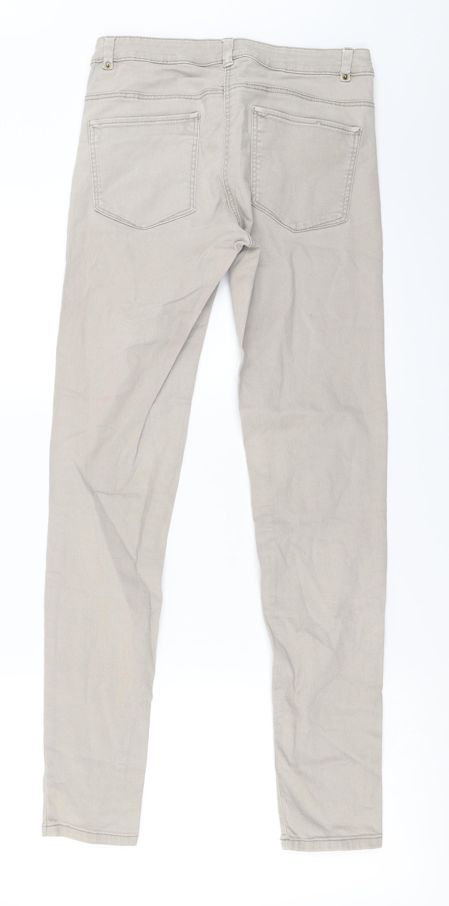 H&M Womens Beige   Skinny Jeans Size 6 L27 in