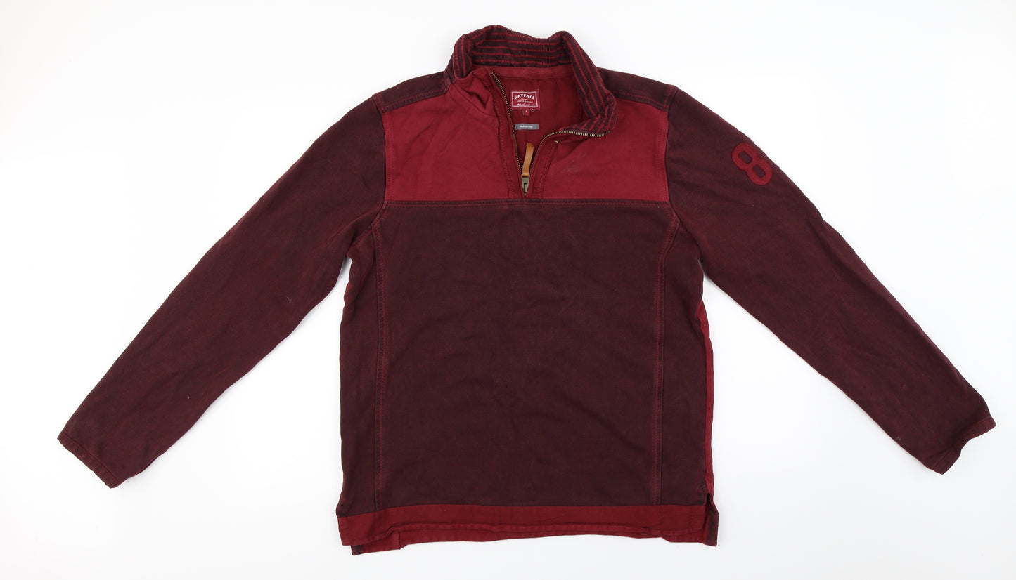 Fat Face  Mens Red   Henley Jumper Size S