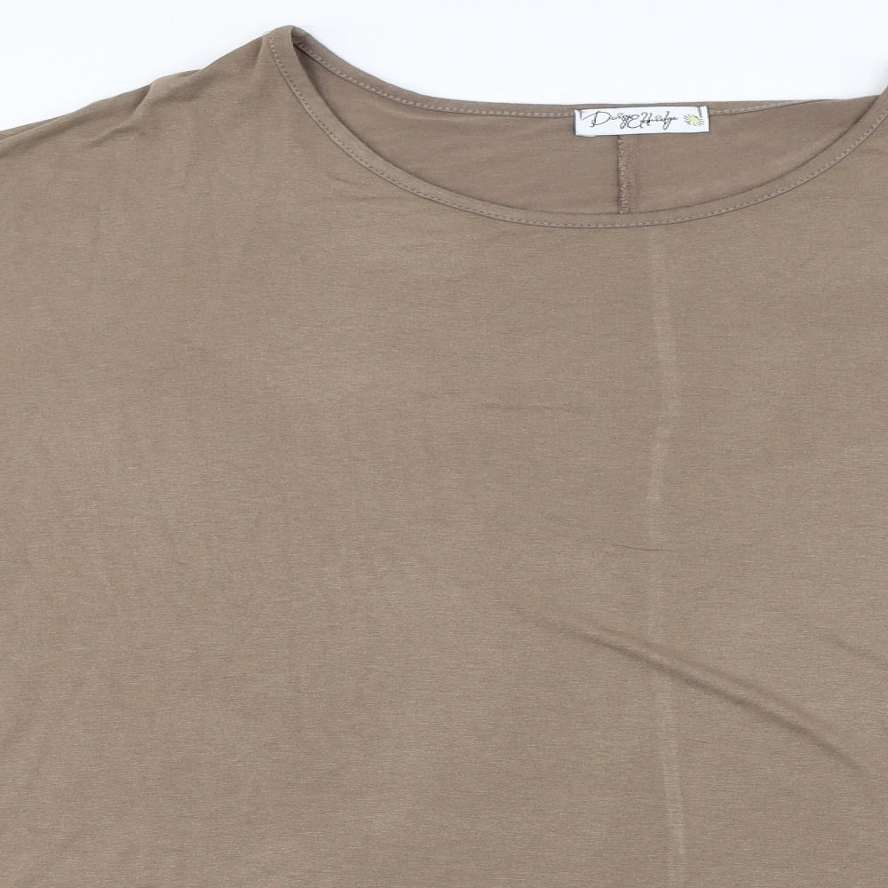 Daisy Eldridge  Womens Brown   Basic T-Shirt Size 22