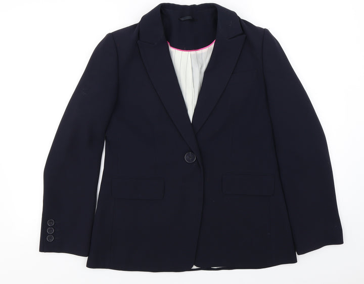 Principles Womens Blue Jacket Blazer Size 10