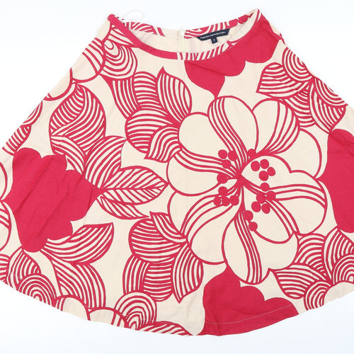 French Connection  Womens Beige Floral  A-Line Skirt Size 6