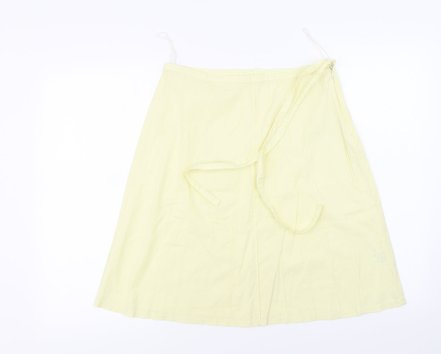 Jane Norman Womens Yellow   A-Line Skirt Size 10