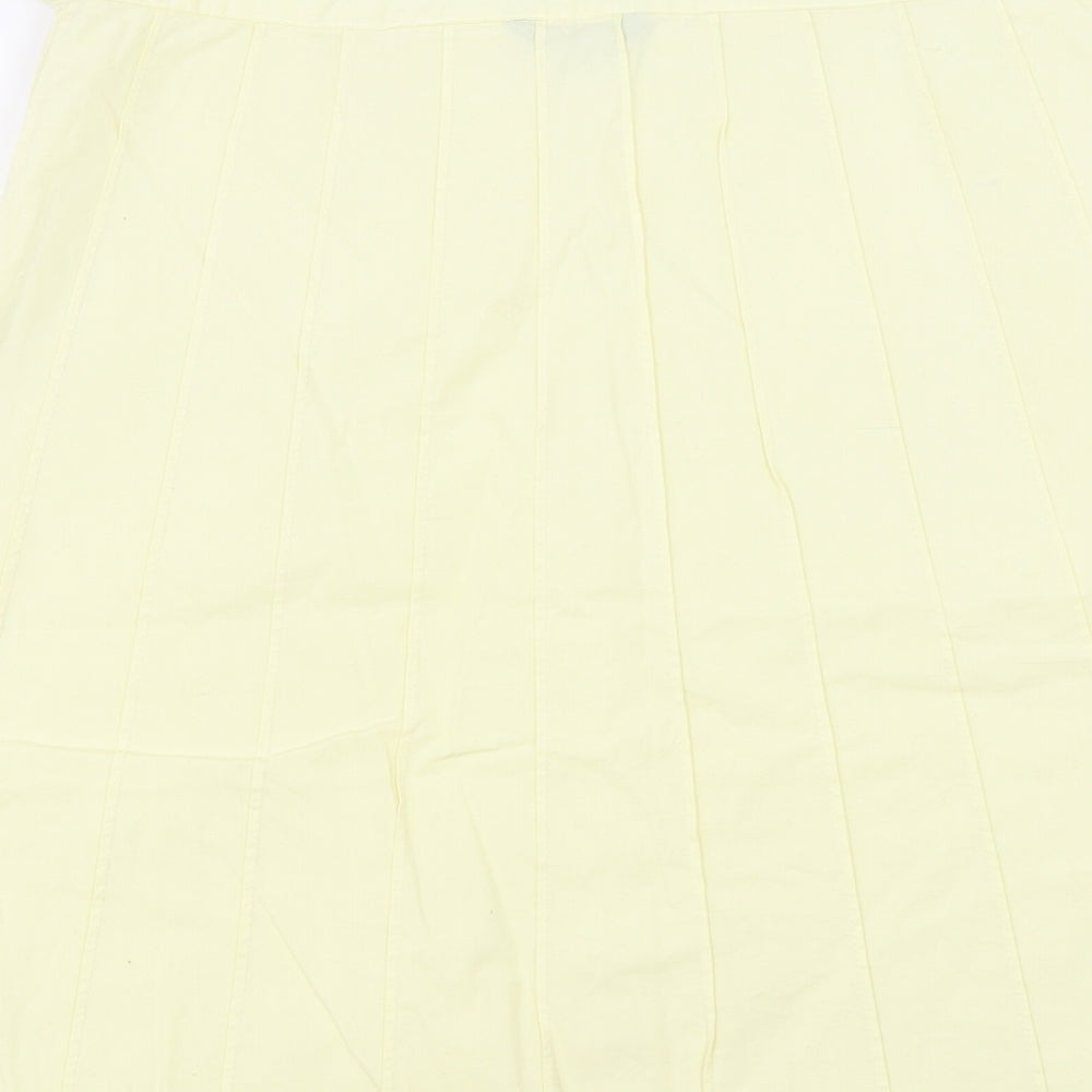 Jane Norman Womens Yellow   A-Line Skirt Size 10