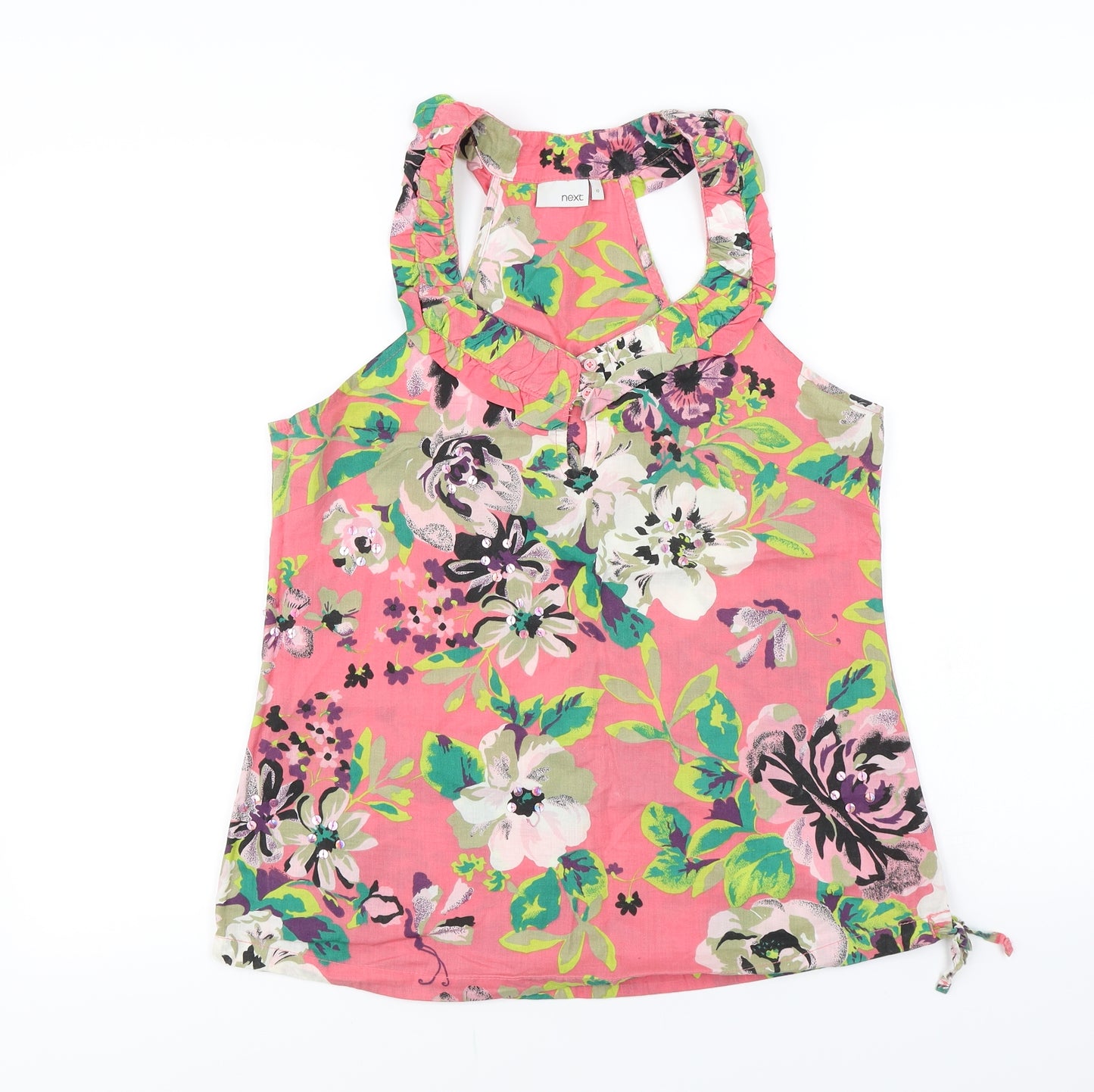 NEXT Womens Pink Floral  Basic Blouse Size 10