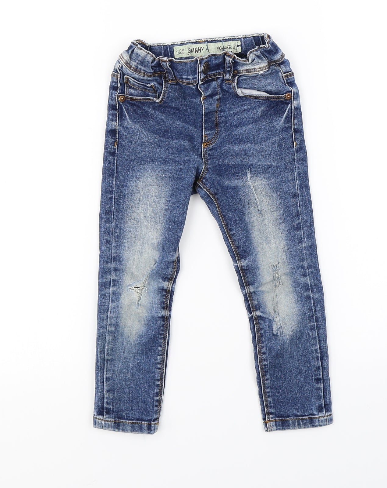 denim co Boys Blue   Skinny Jeans Size 3-4 Years - distressed