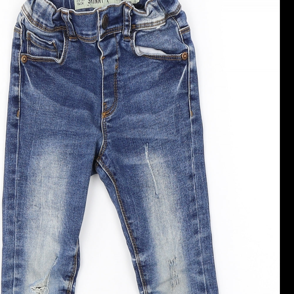 denim co Boys Blue   Skinny Jeans Size 3-4 Years - distressed