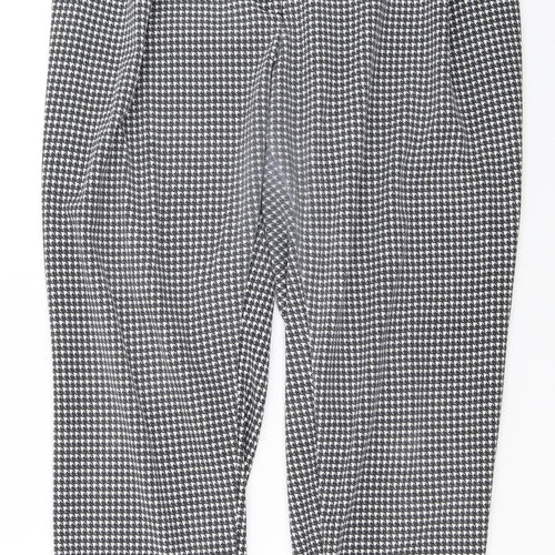 Primark Womens Grey Check  Trousers  Size 14 L23 in