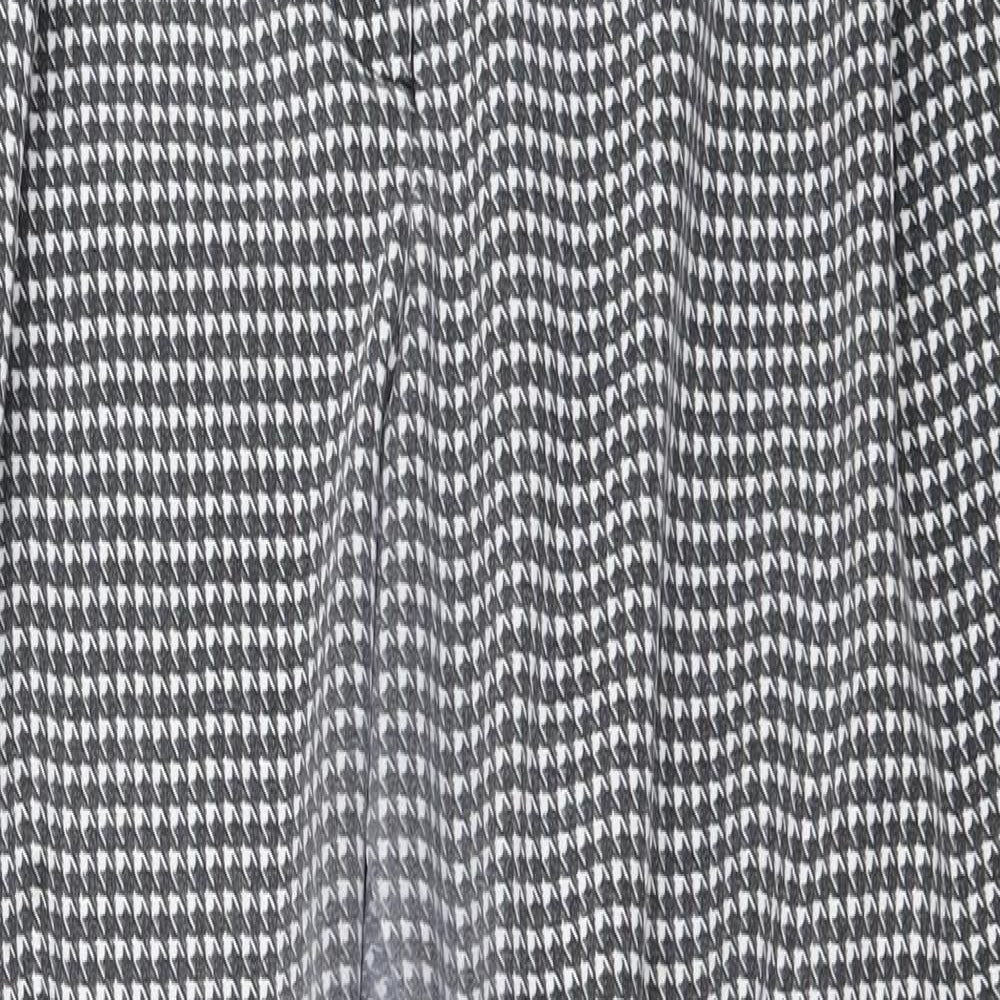 Primark Womens Grey Check  Trousers  Size 14 L23 in