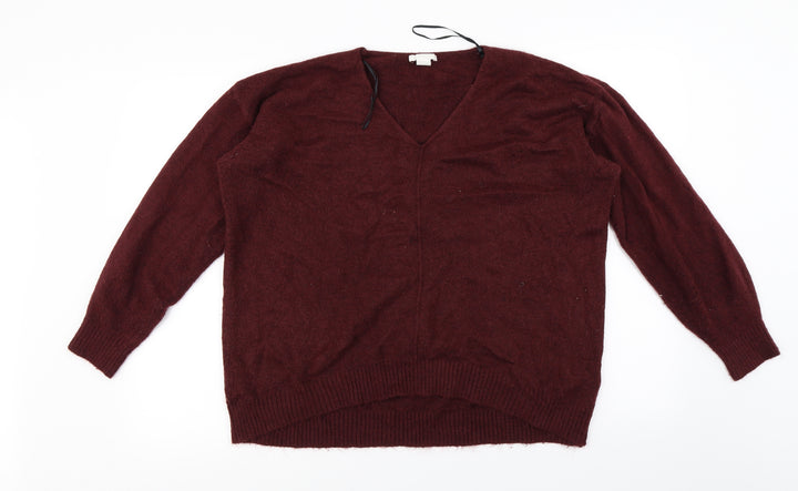 H&M Womens Red Pullover Jumper Size M