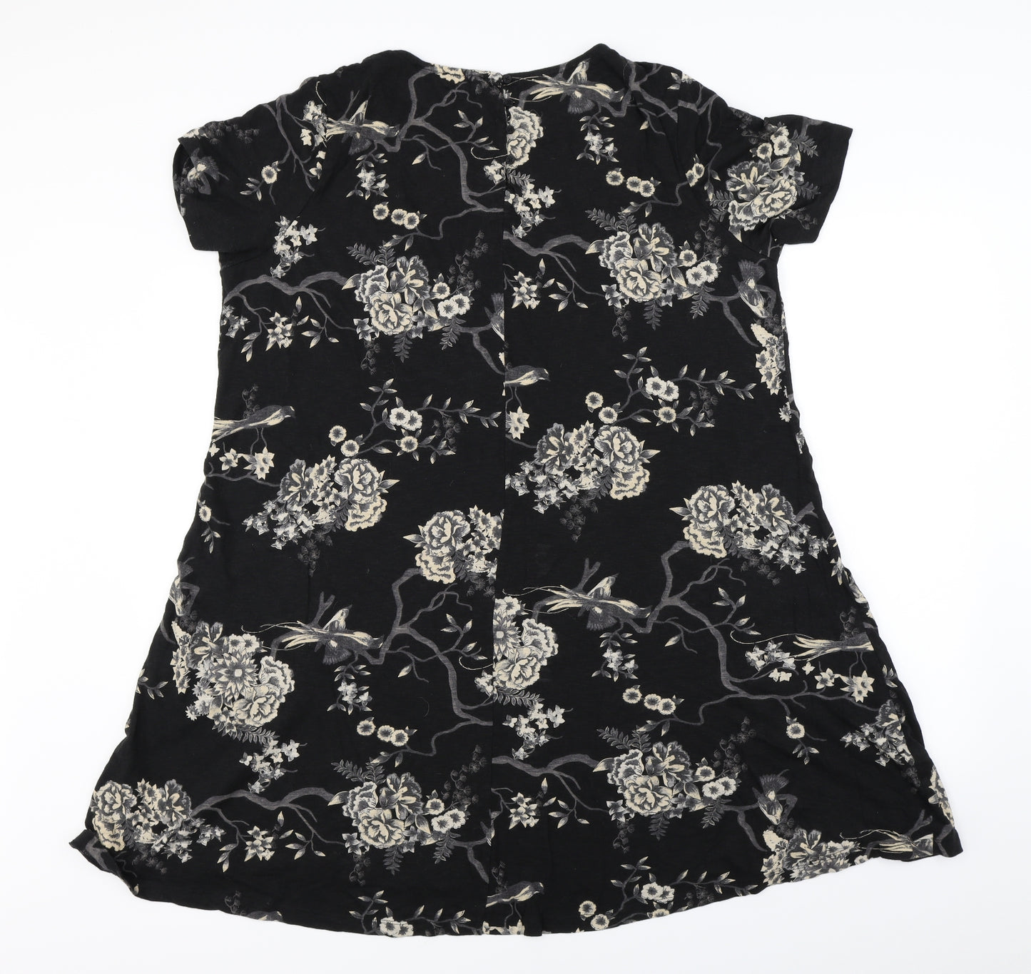 Fat Face Womens Black Floral  A-Line  Size 18