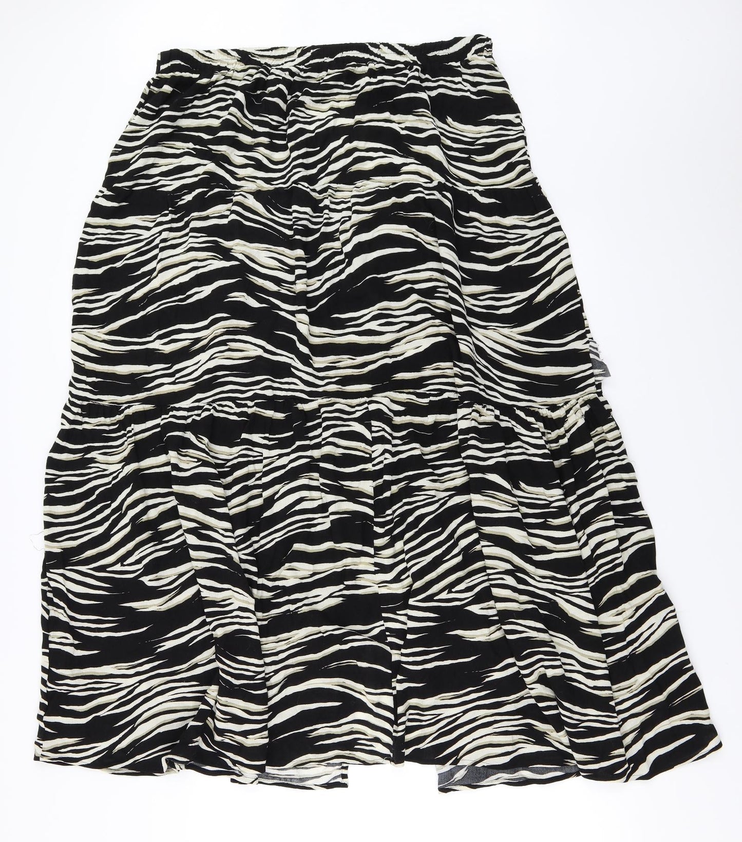 NEXT Womens Black Animal Print  A-Line Skirt Size 18