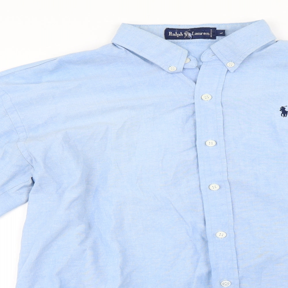 Ralph Lauren  Mens Blue    Button-Up Size L