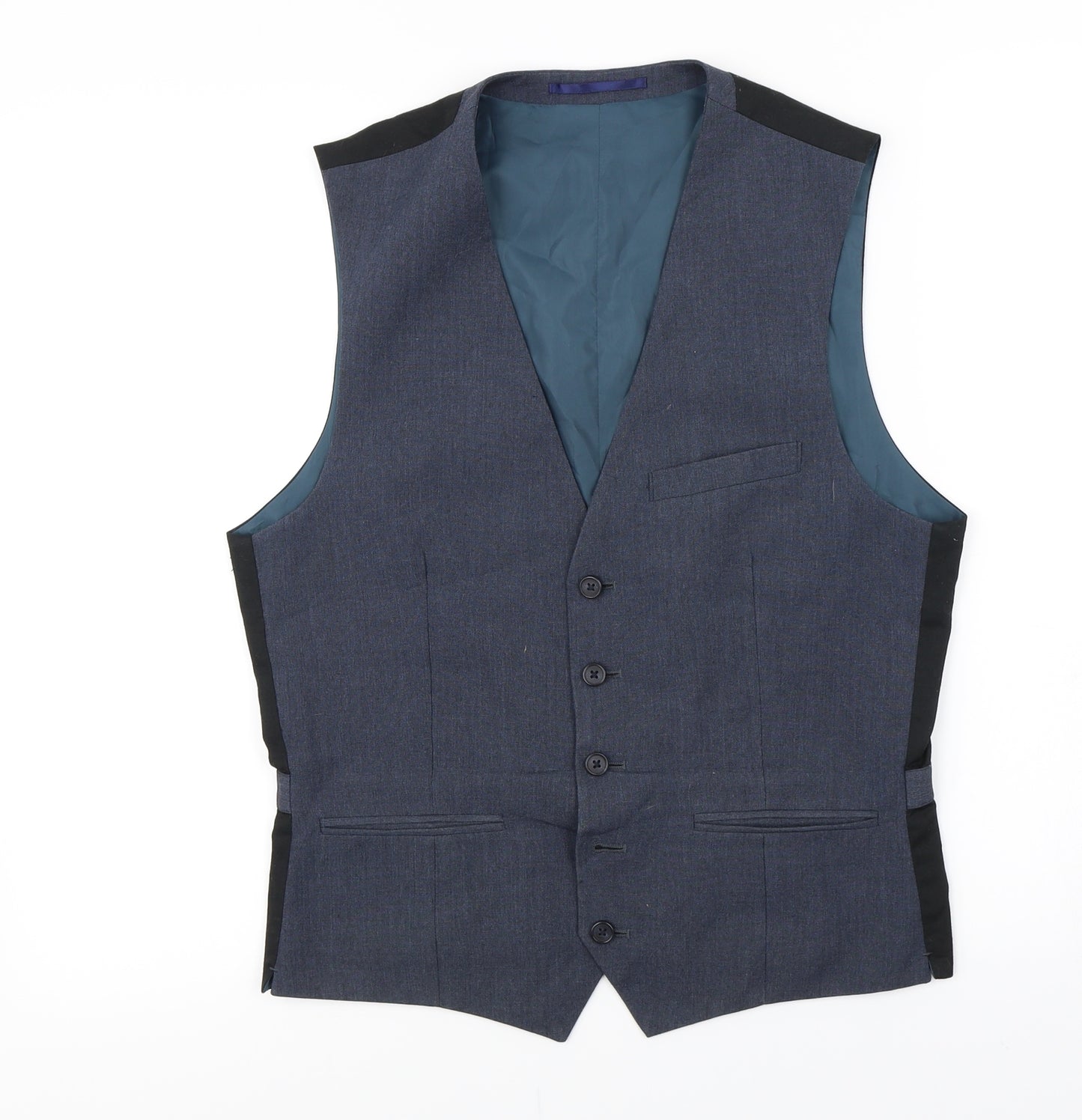 Fellini  Mens Grey   Jacket Suit Waistcoat Size 36