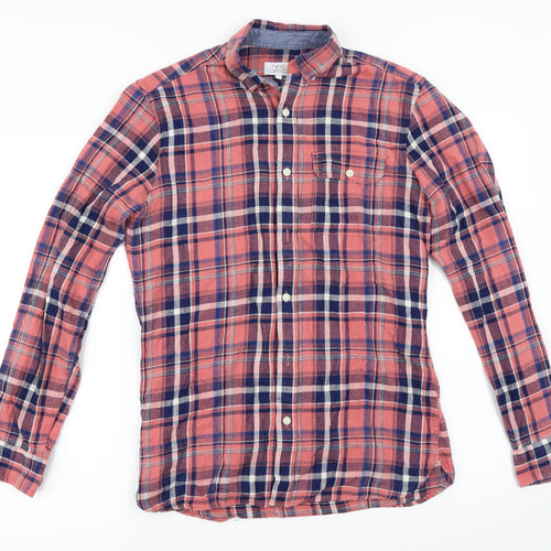 NEXT Mens Pink Check   Button-Up Size S