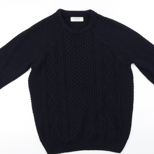 Primark Mens Blue   Pullover Jumper Size S