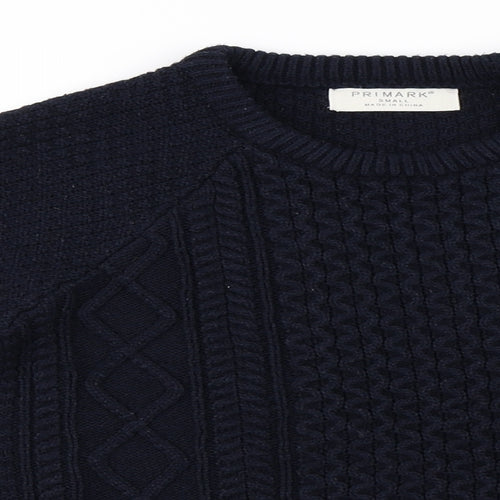 Primark Mens Blue   Pullover Jumper Size S