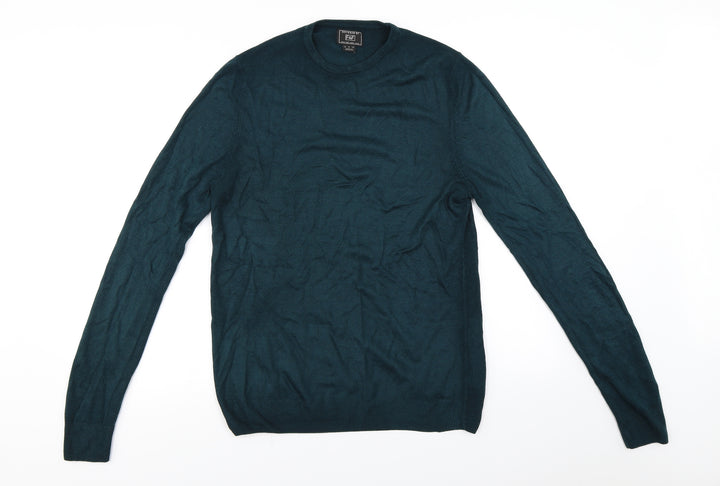 F&F Mens Green Pullover Jumper Size S