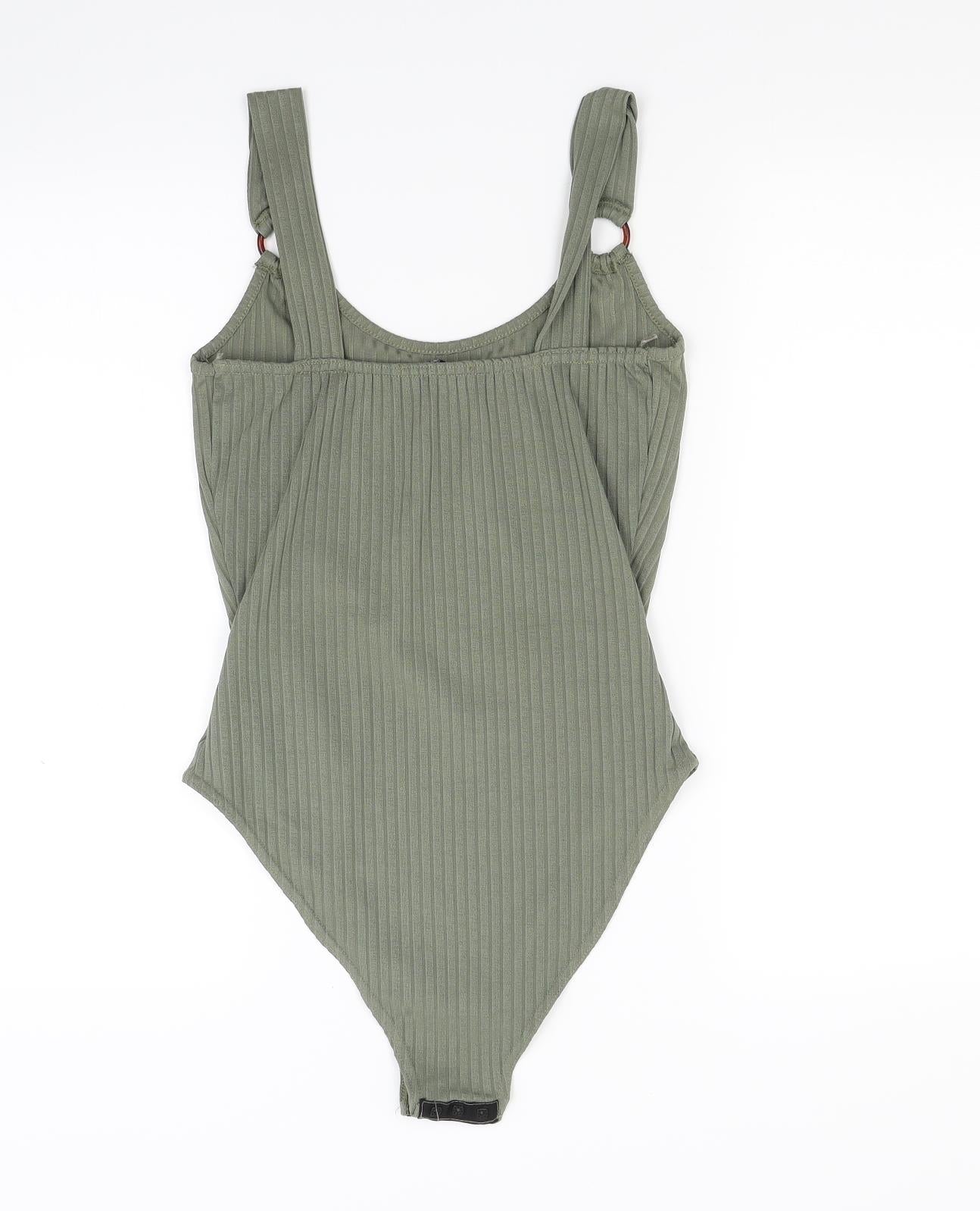 Quiz Womens Green  Jacquard Bodysuit One-Piece Size 12