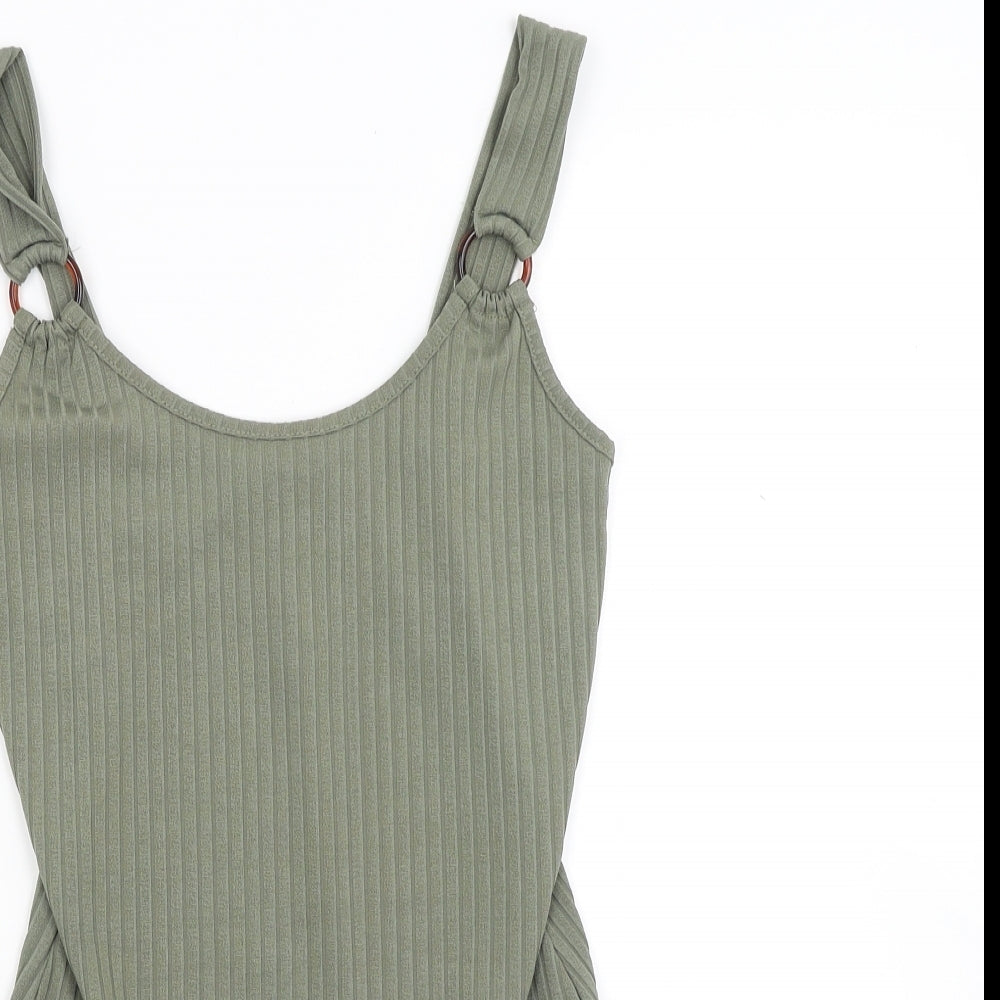 Quiz Womens Green  Jacquard Bodysuit One-Piece Size 12