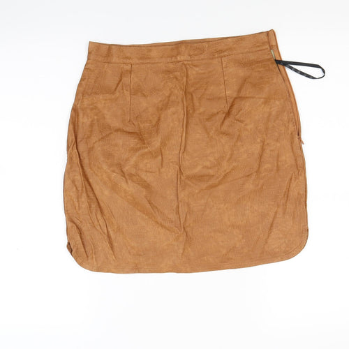 Missguided Womens Brown   Mini Skirt Size 10