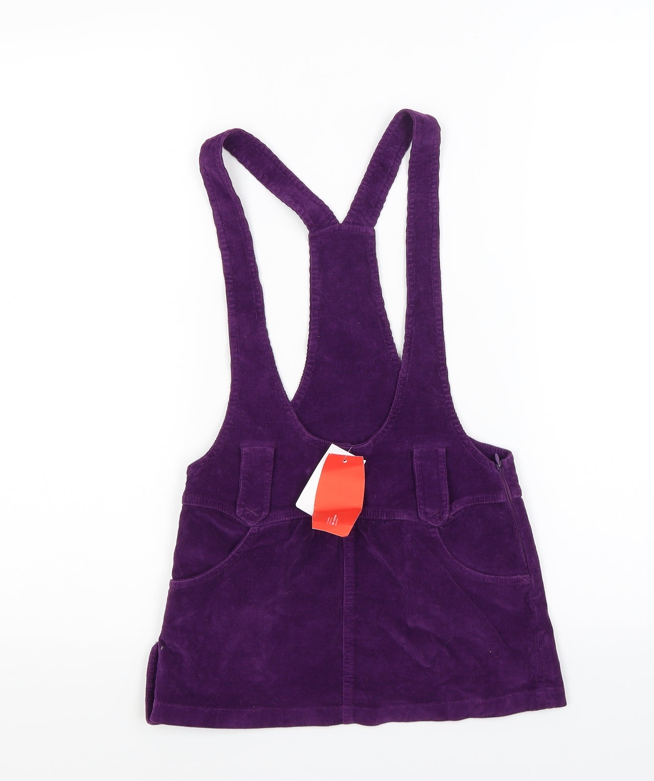 Mixtillo Girls Purple  Corduroy Pinafore/Dungaree Dress  Size 6 Years