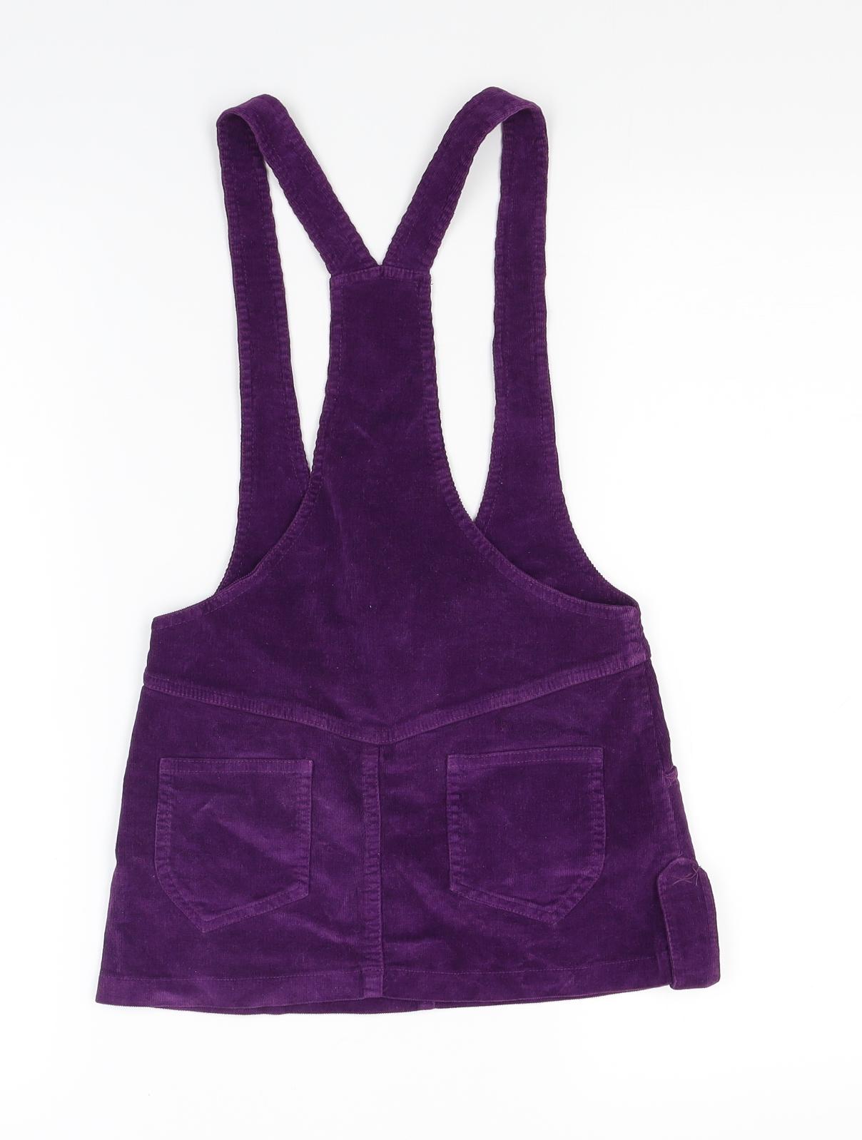 Mixtillo Girls Purple  Corduroy Pinafore/Dungaree Dress  Size 6 Years