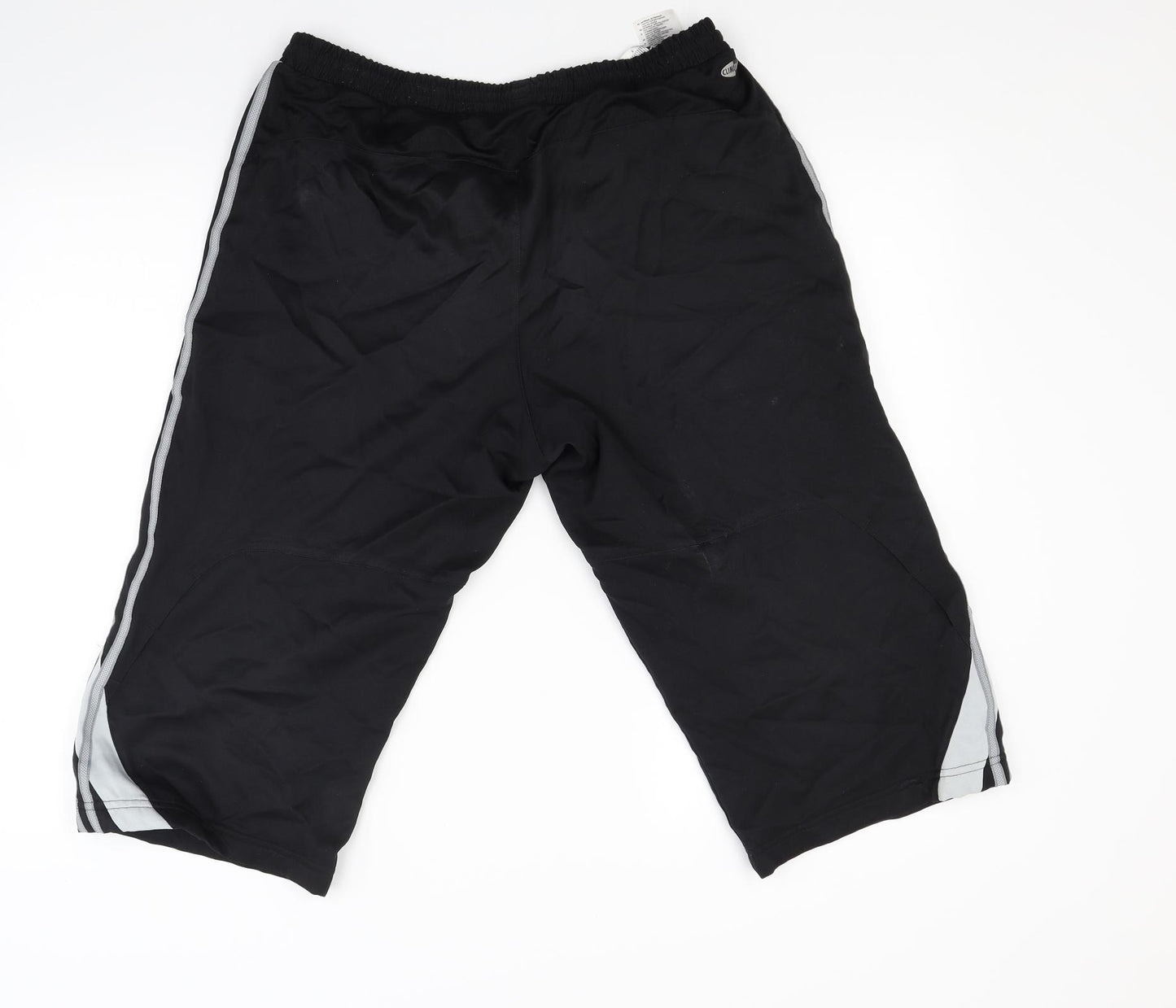 adidas Mens Black Striped  Sweat Shorts Size M