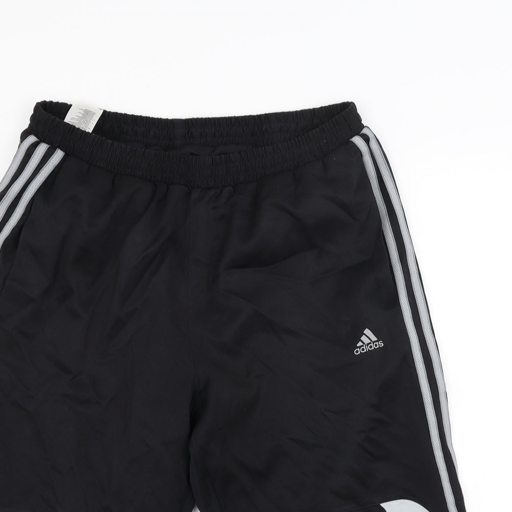 adidas Mens Black Striped  Sweat Shorts Size M