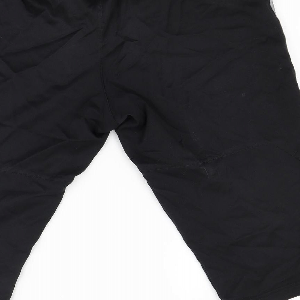 adidas Mens Black Striped  Sweat Shorts Size M