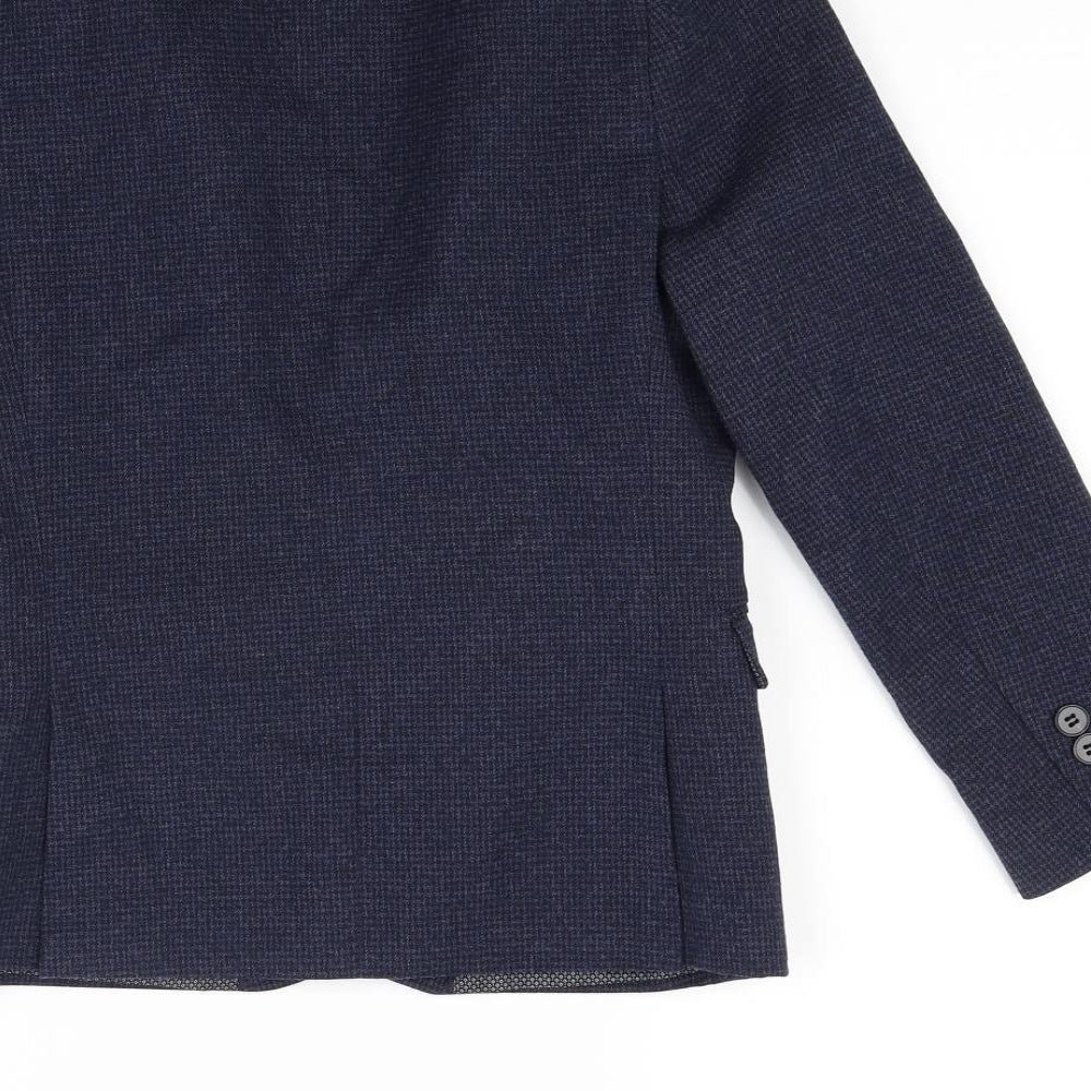 Marks and Spencer Boys Blue  Knit Jacket Blazer Size 8-9 Years