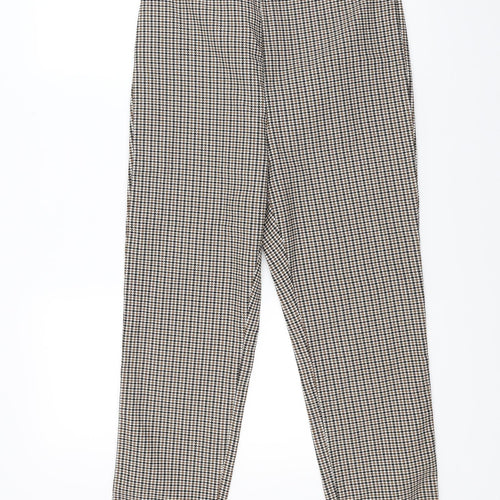 SheIn Womens Brown Houndstooth Knit Jegging Trousers Size 10 L27 in
