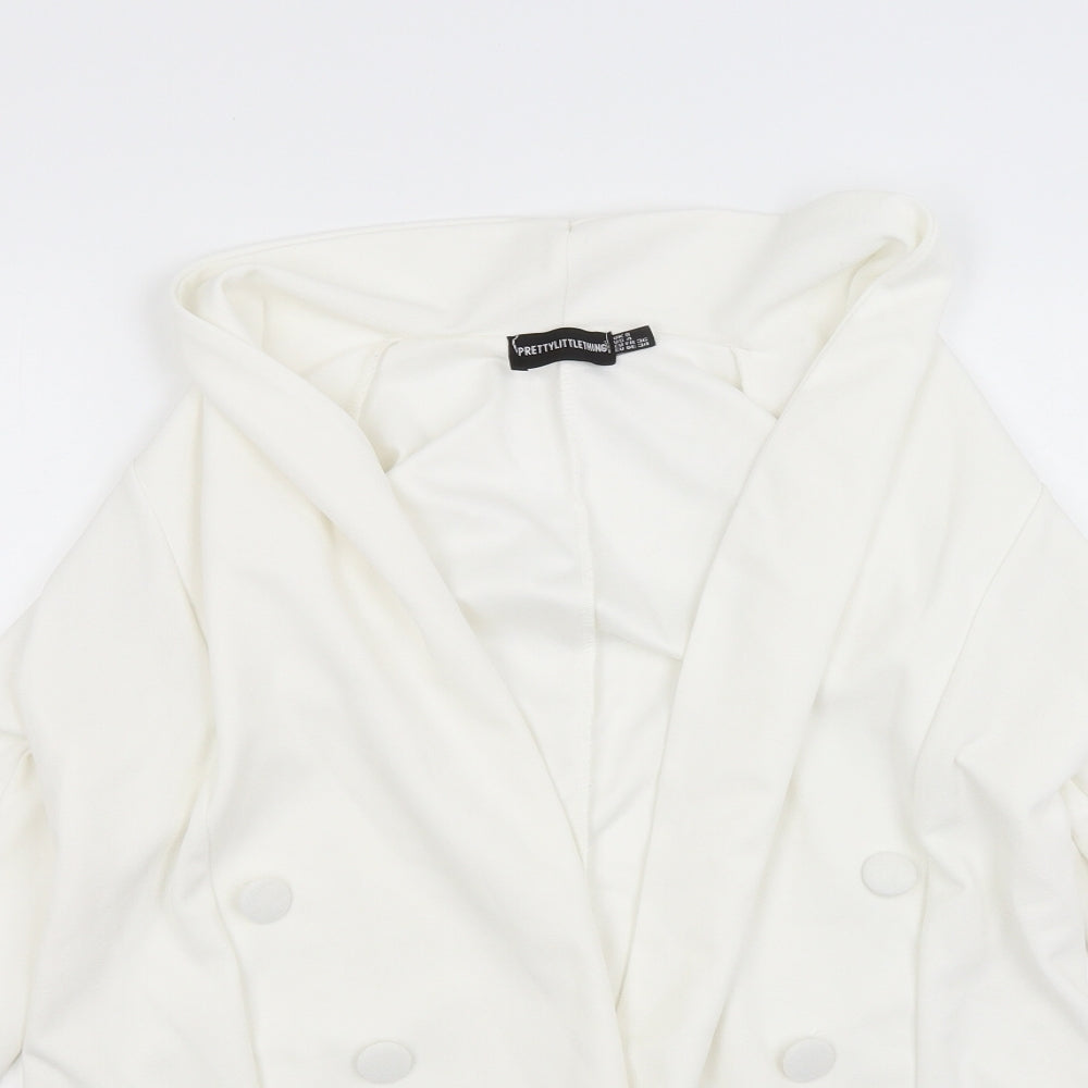 PRETTYLITTLETHING Womens White   Jacket Blazer Size 8