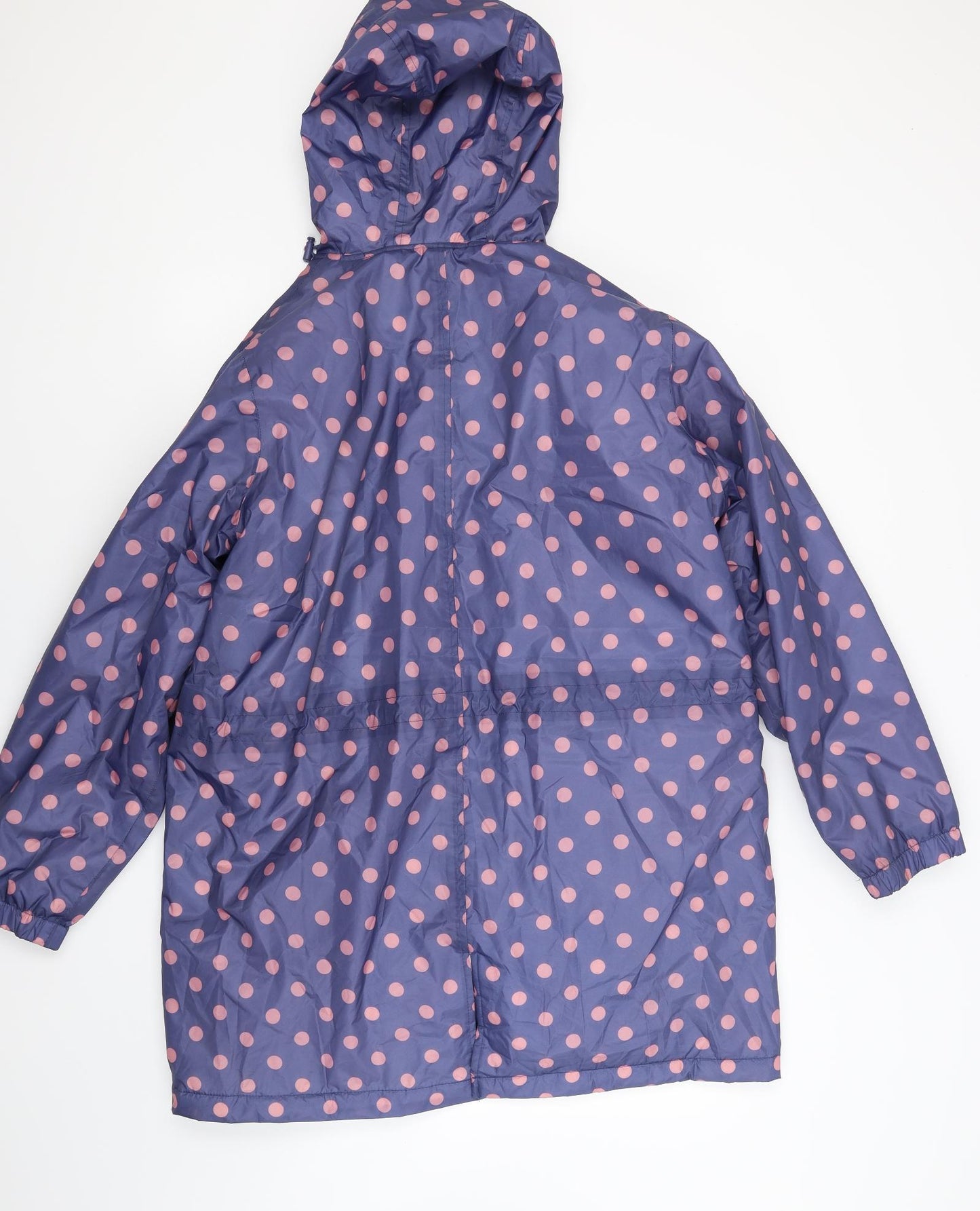 Preworn Womens Purple Polka Dot  Rain Coat Coat Size XL