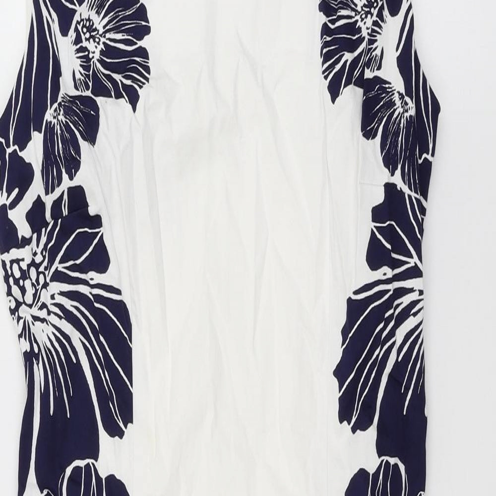 George Womens White Floral  Pencil Dress  Size 8