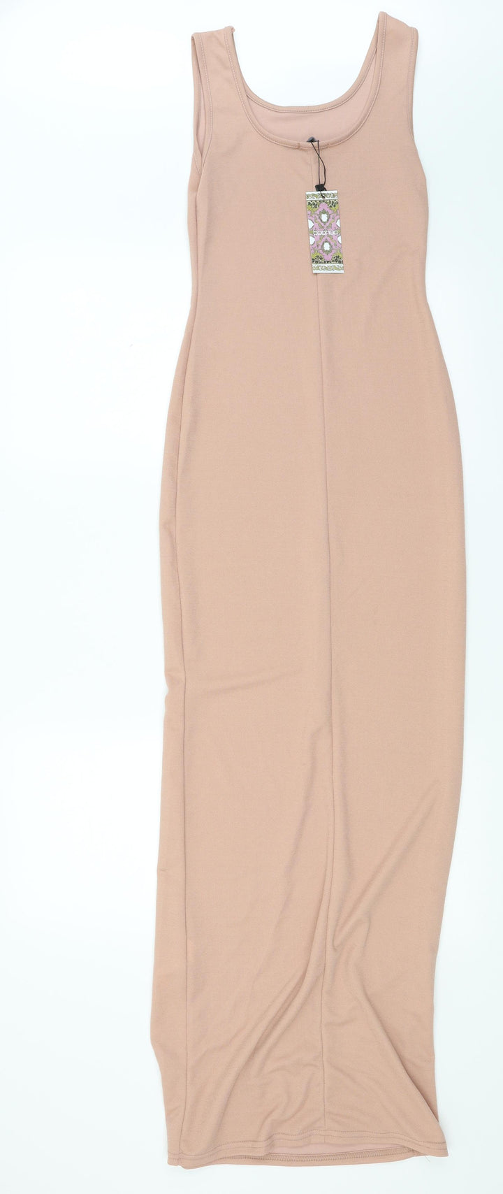 Boohoo Womens Beige Pencil Dress Size 8