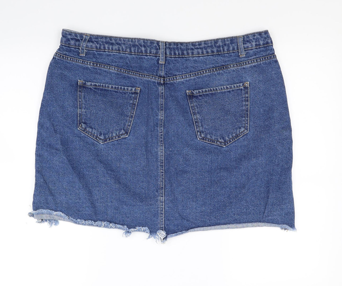 New Look Womens Blue  Denim Mini Skirt Size 18