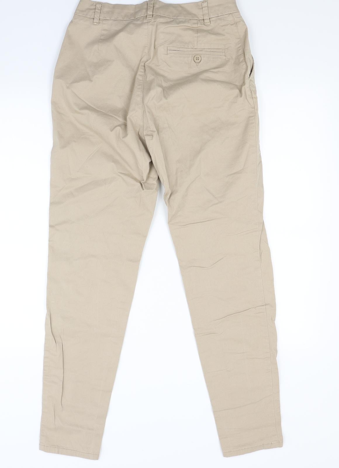 H&M Womens Beige   Trousers  Size 8 L27 in