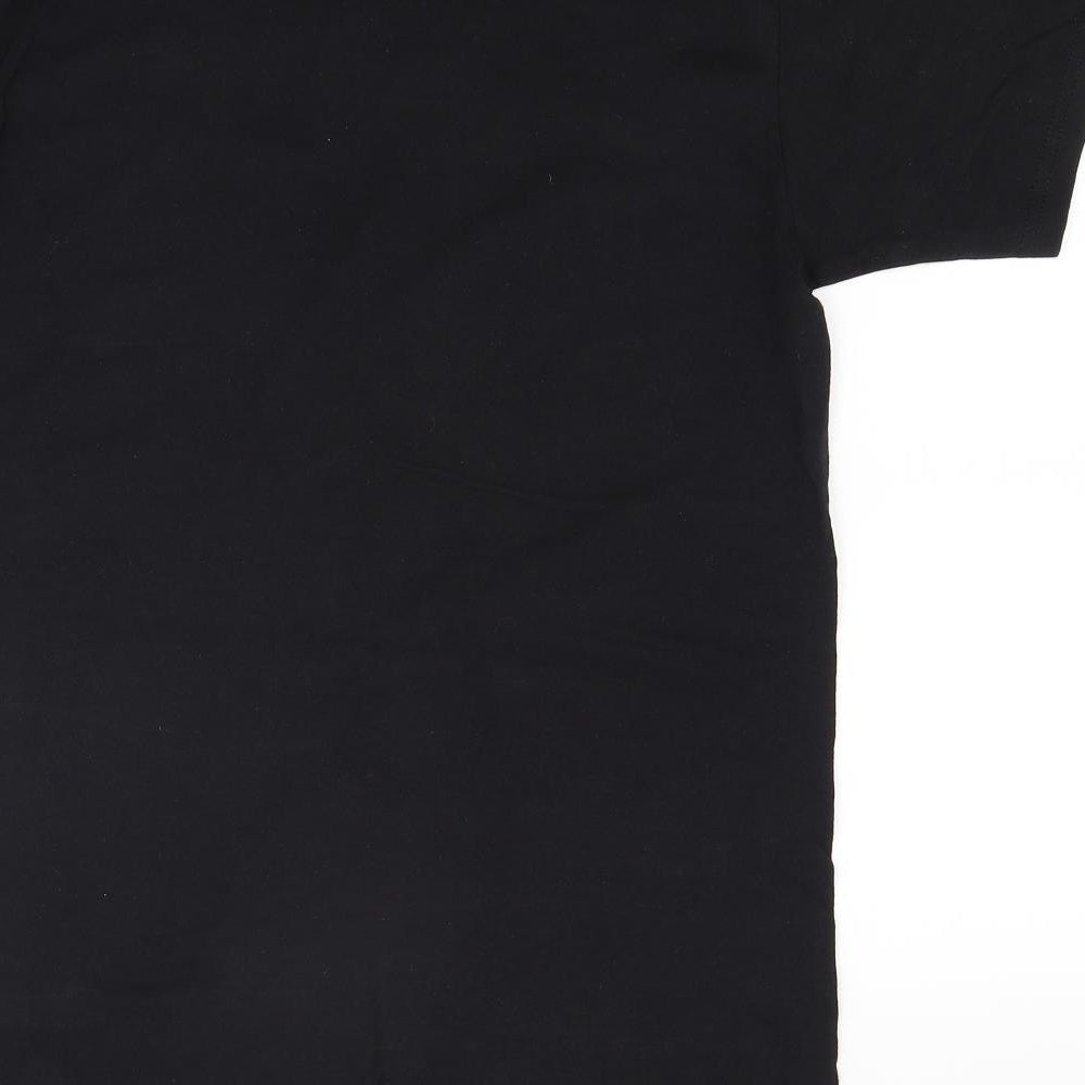 Primark Mens Black    T-Shirt Size M  - Christmas Santa